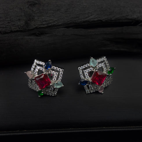 Royal Gemstone Dazzle Earrings - D58-2